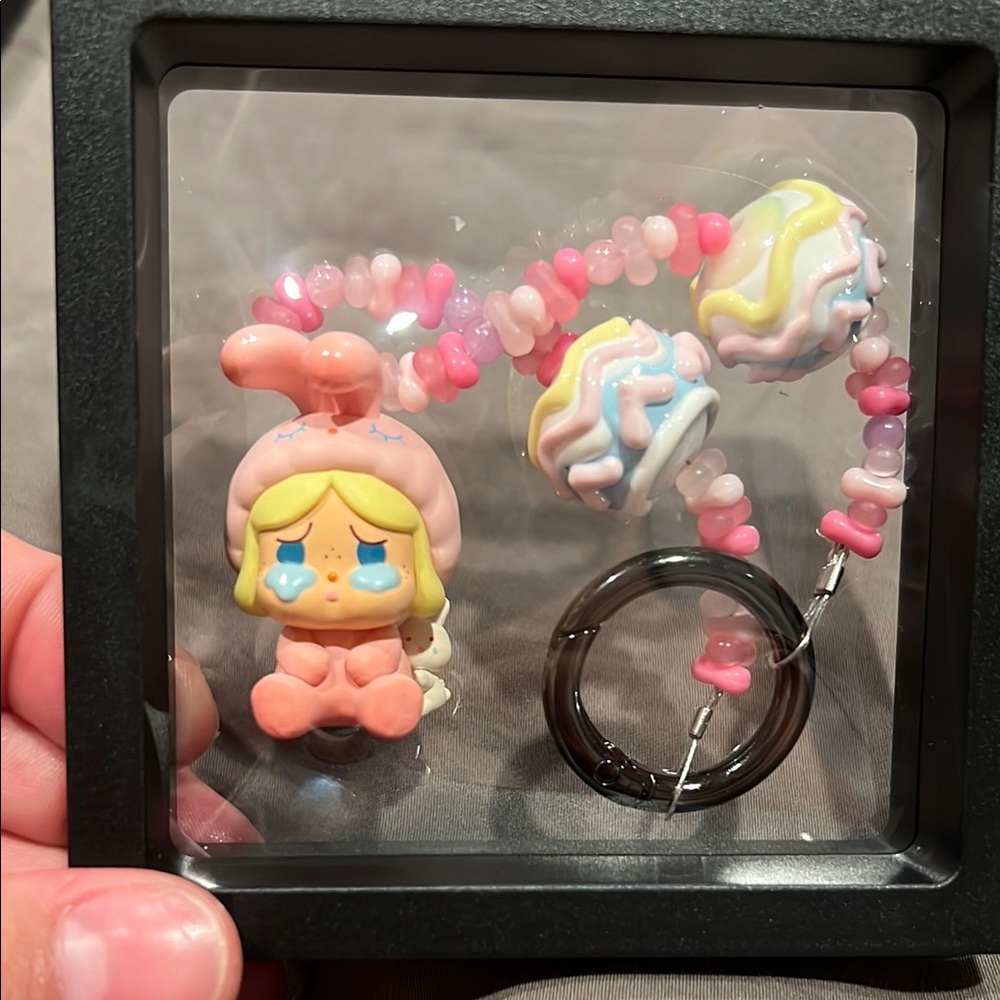 Cute cry baby bean pop Keychain Accessory